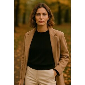 Rosanna Vintage Women's Black Cashmere Silk‎ Blend Crew Neck Sweater Size L